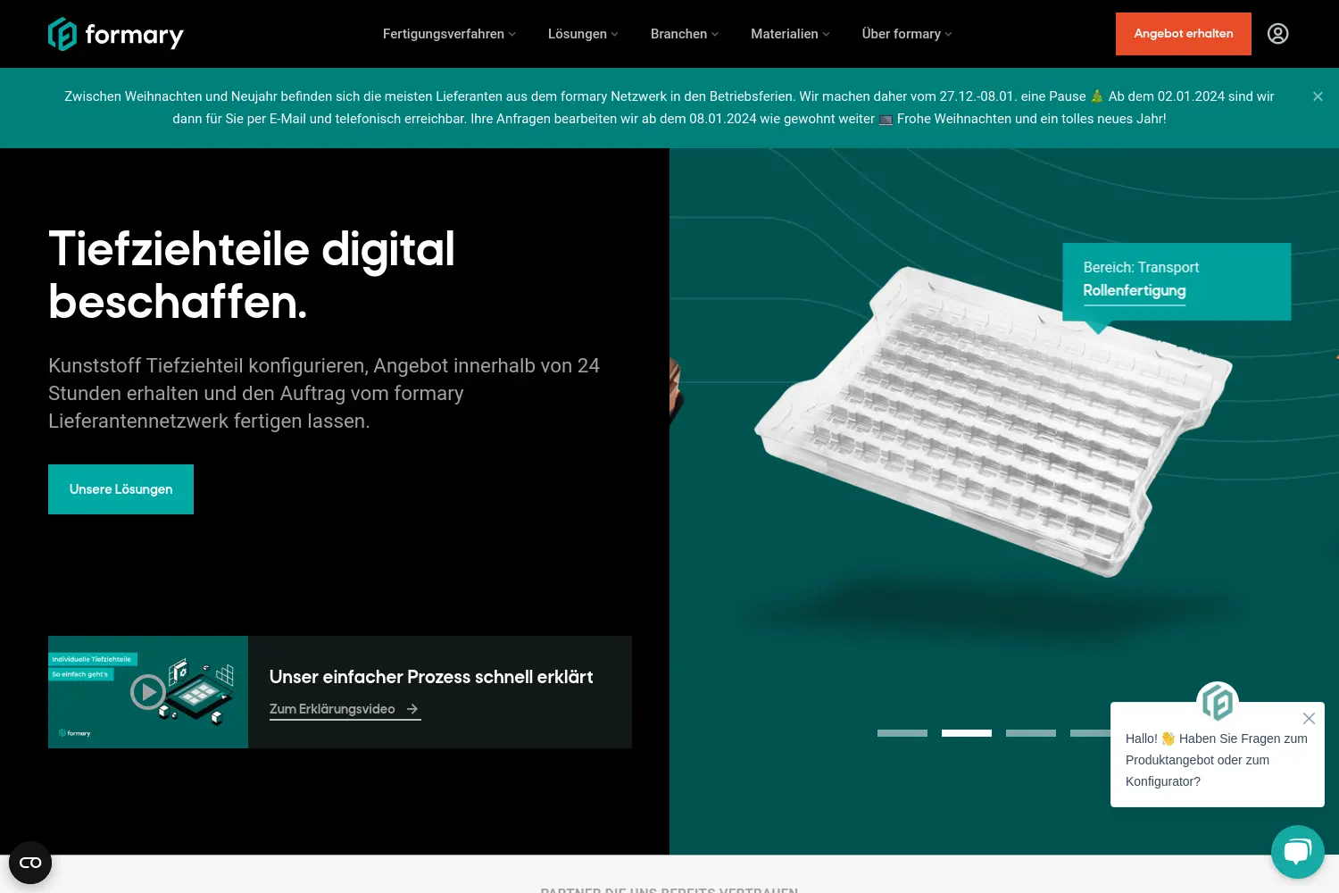 Website der Firma Roland Bittner GmbH