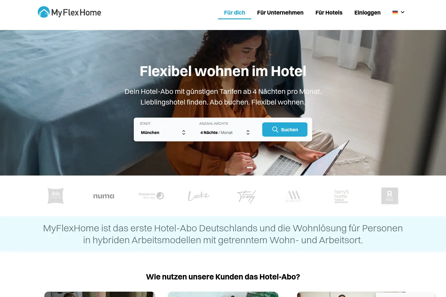 Website der Firma MyFlexHome