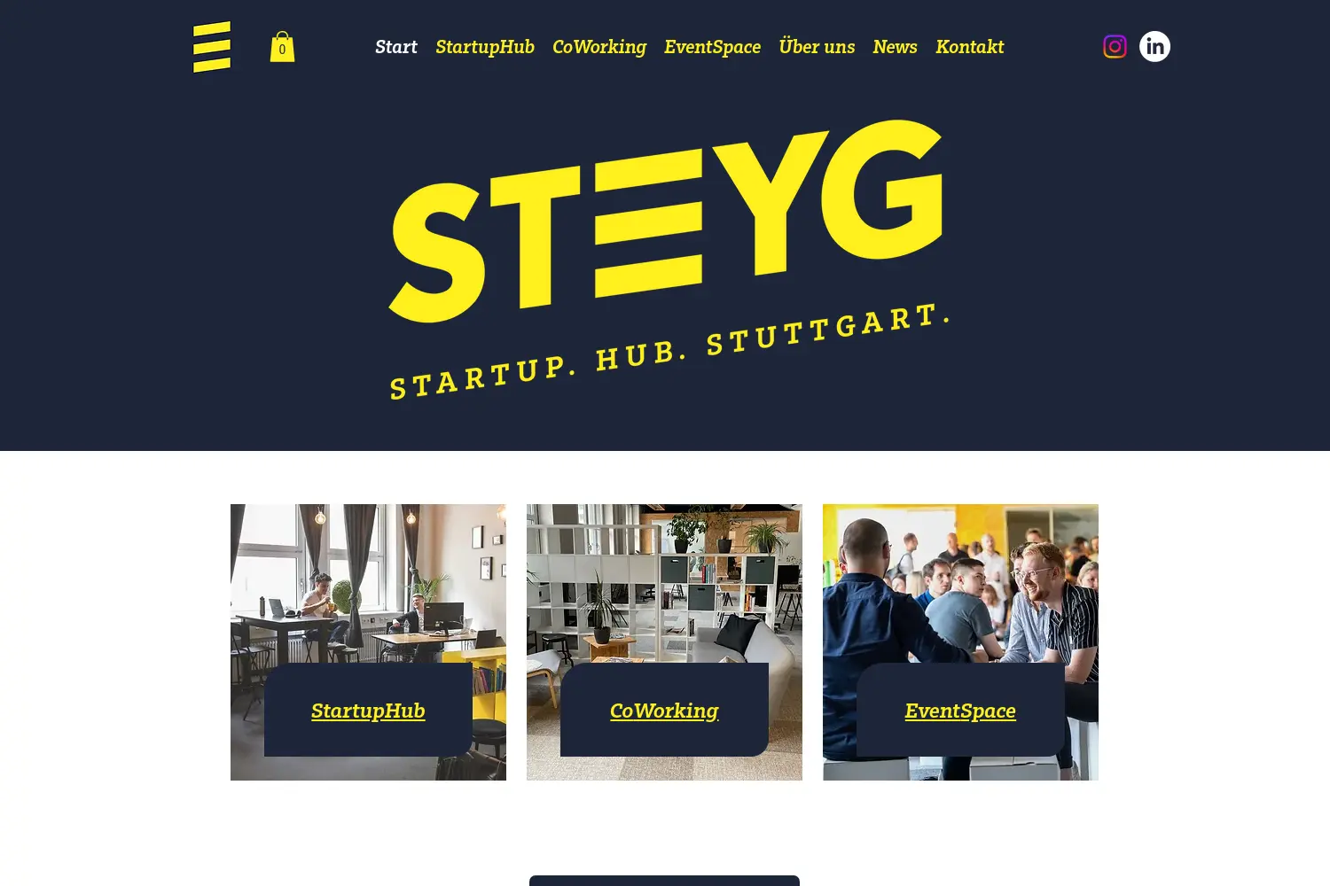 Website der Firma STEYG GmbH & Co.KG