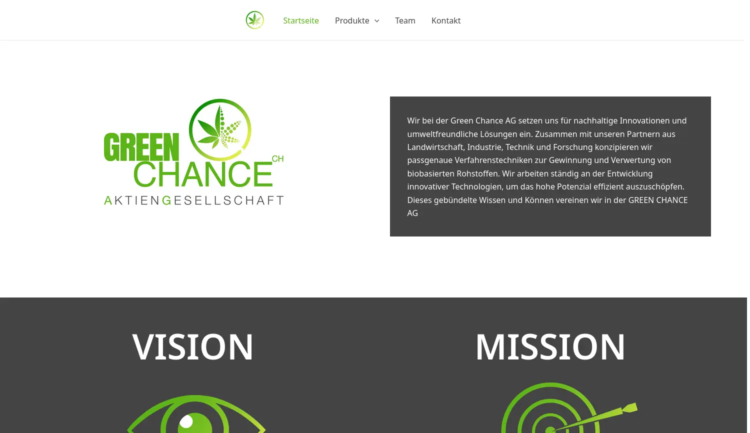 Website der Firma Green Chance UG