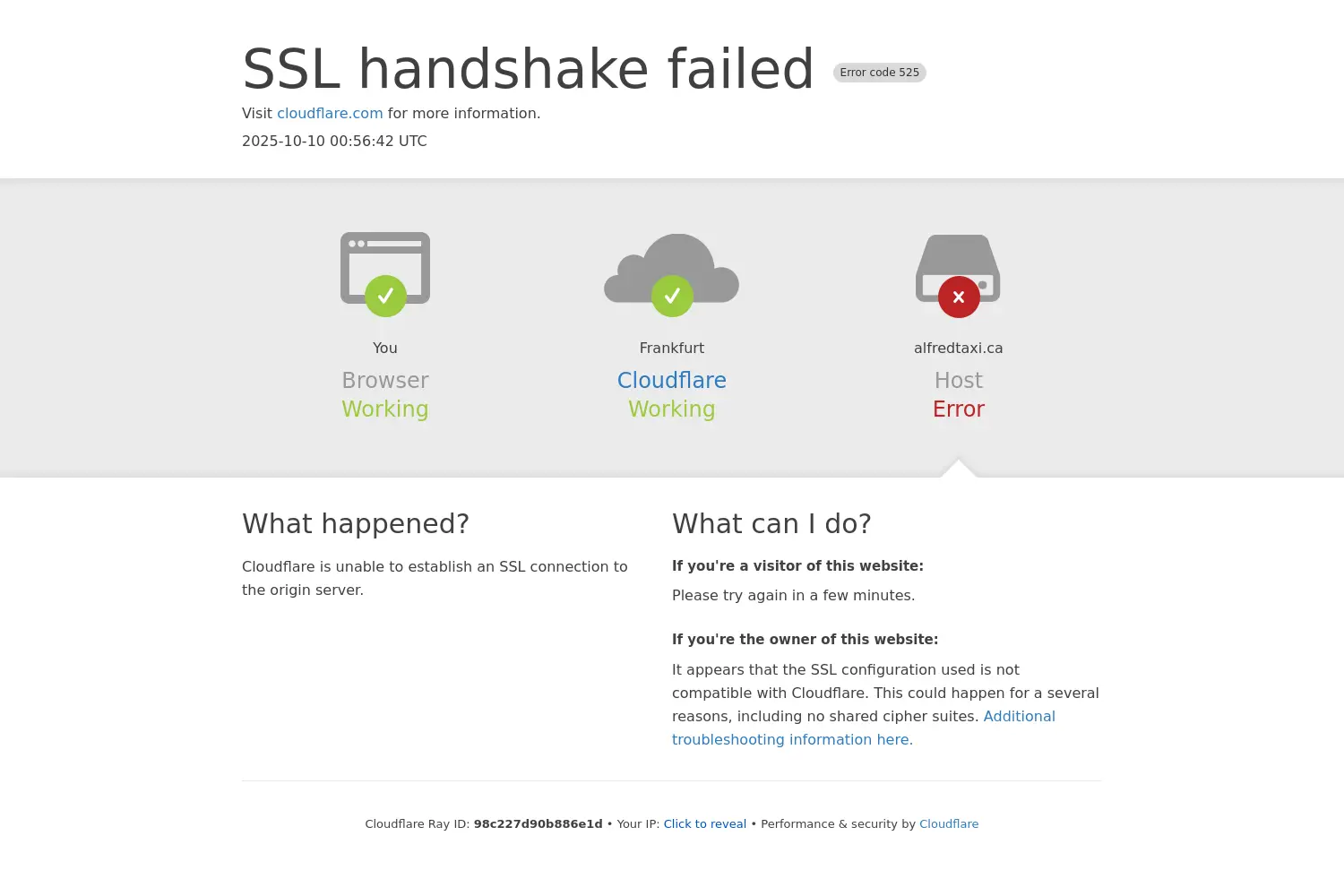 Website der Firma Alfred Taxi