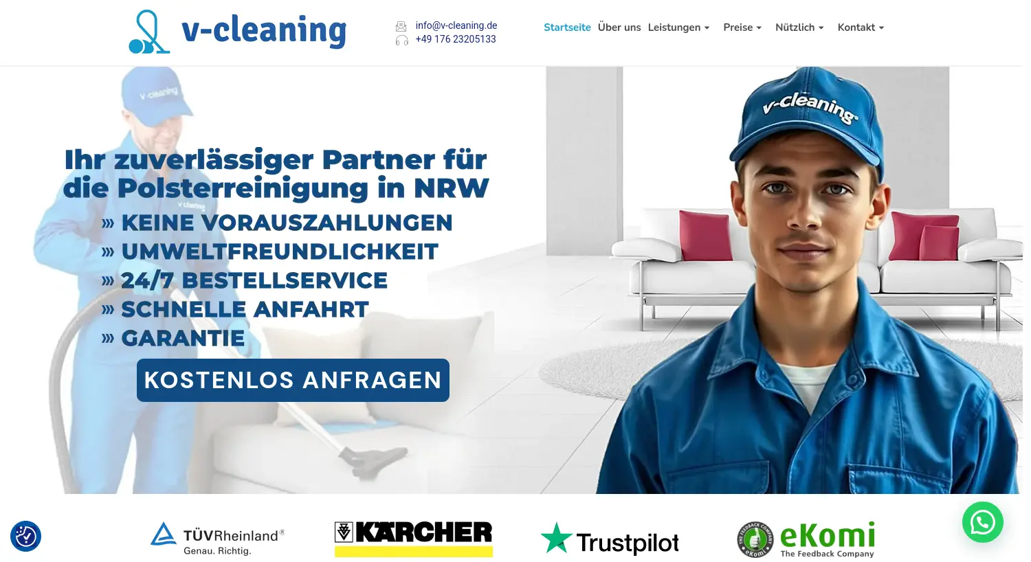 Website der Firma VonV Immoservice UG