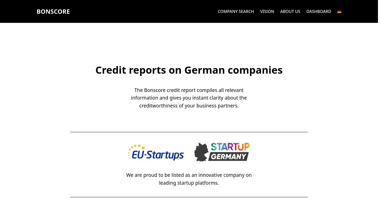 Website der Firma Bonscore