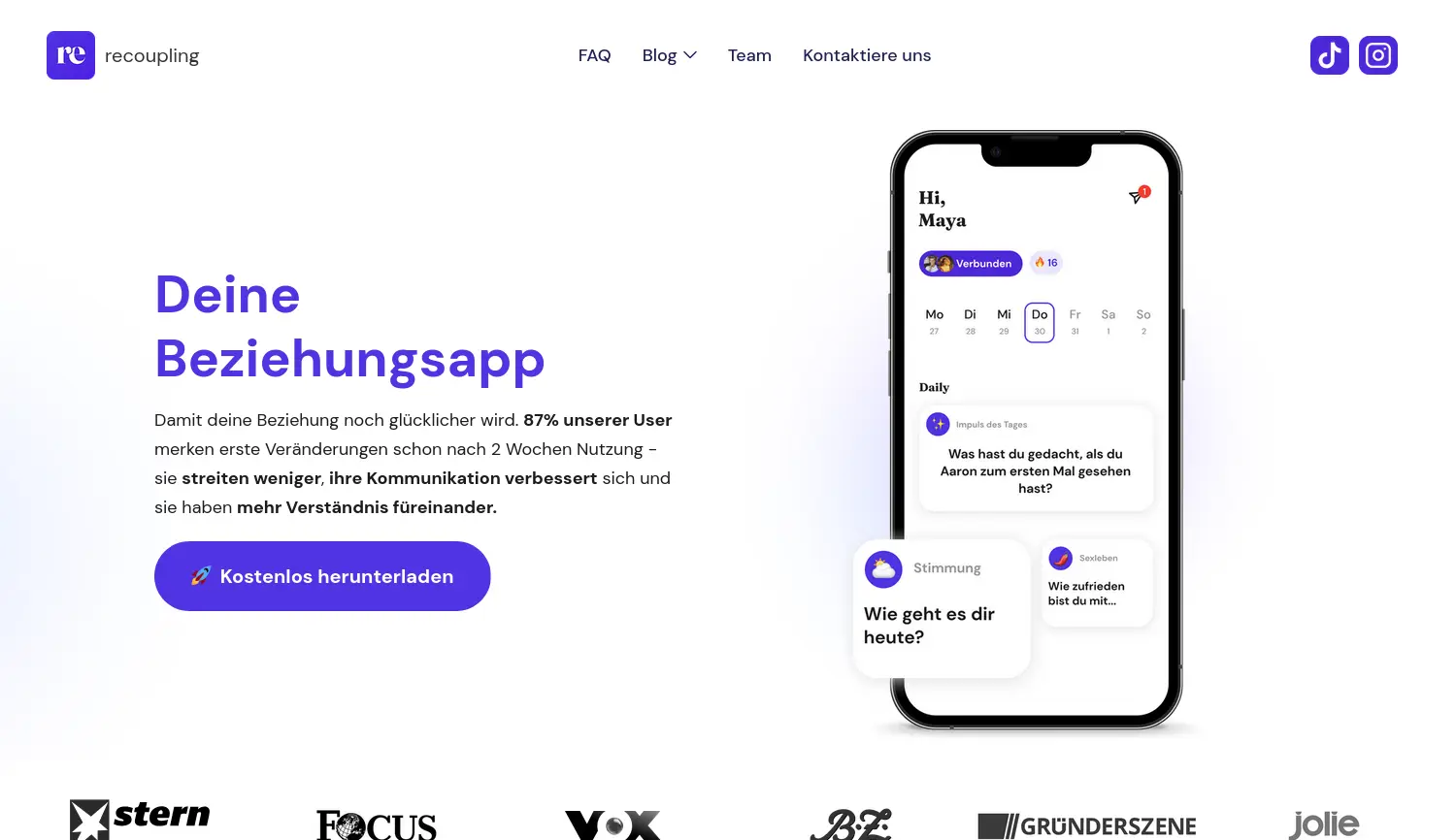 Website der Firma recoupling UG (haftungsbeschränkt)