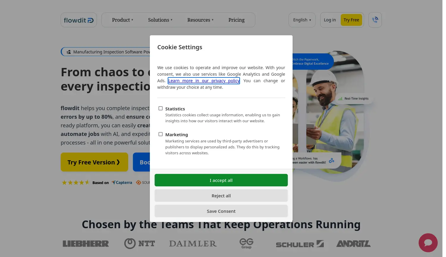 Website der Firma flowdit