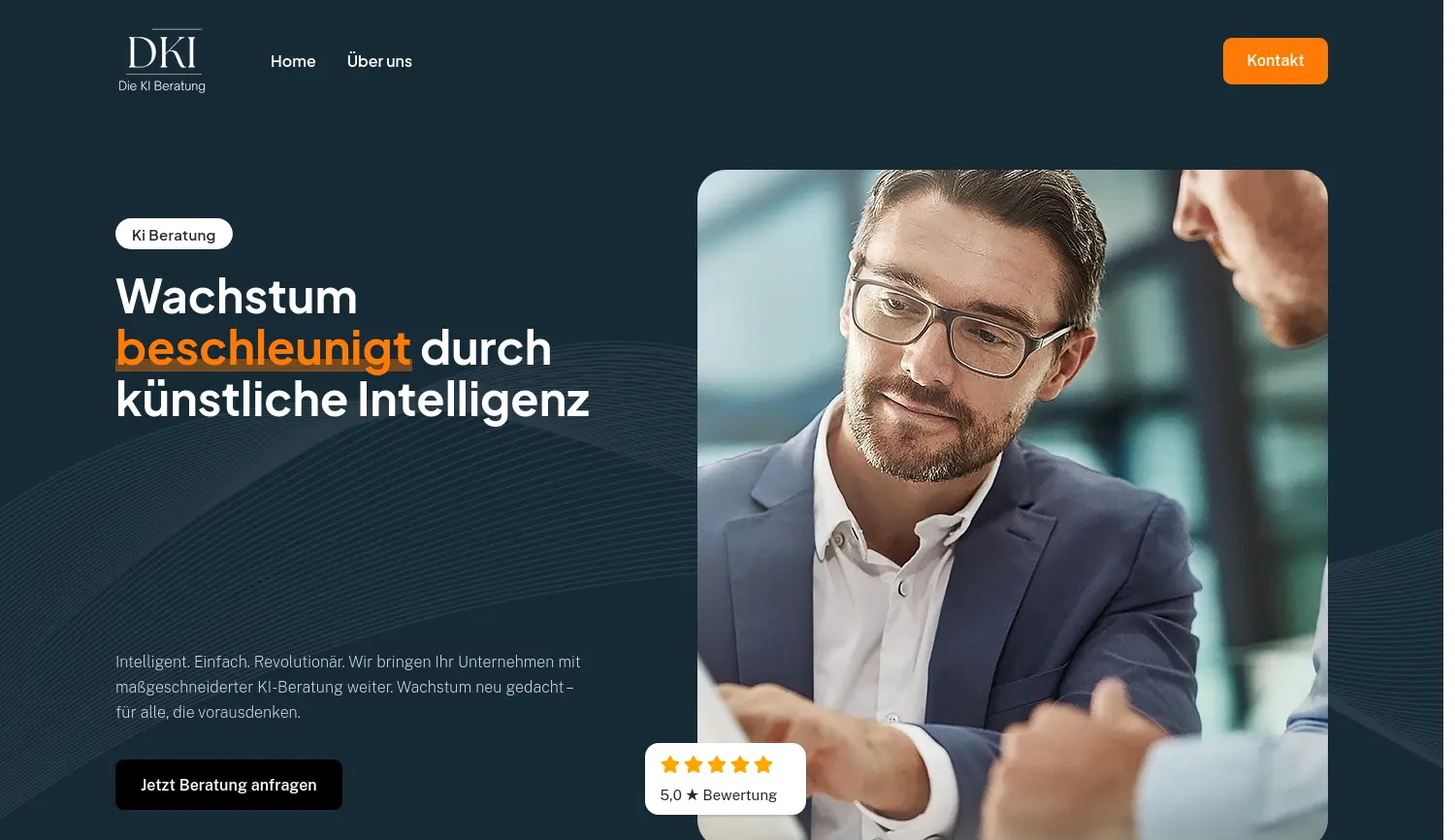 Website der Firma DKI - Die KI Beratung