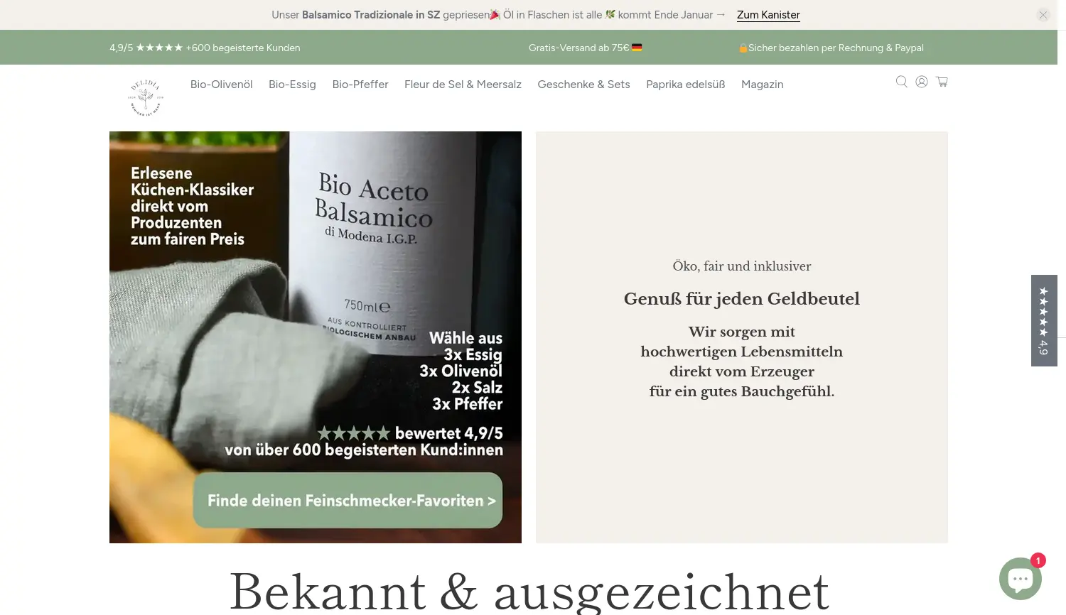 Website der Firma Delidia UG (haftungsbeschränkt)