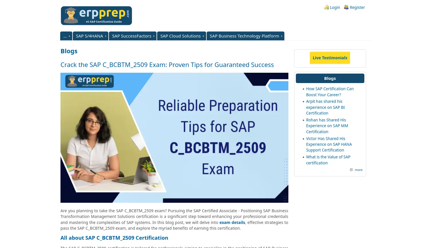 Website der Firma ERPPrep Inc.