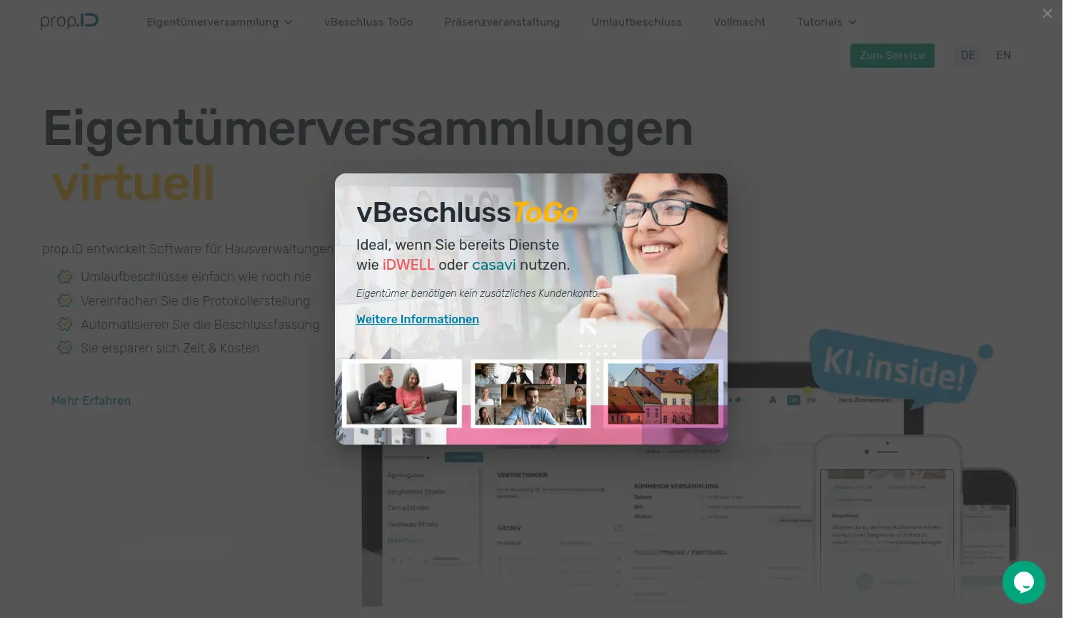 Website der Firma prop.ID GmbH