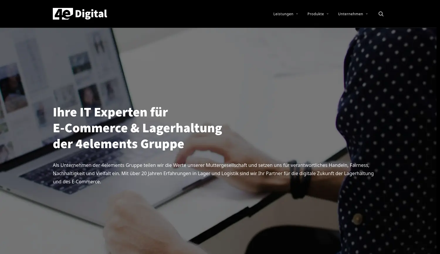 Website der Firma 4e Digital GmbH