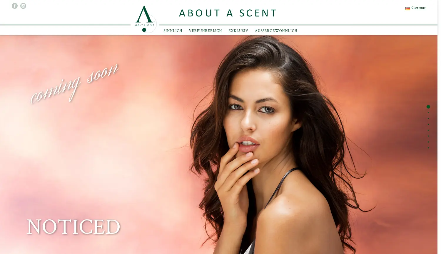 Website der Firma ABOUT A SCENT GmbH