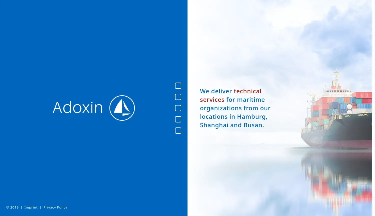 Website der Firma Adoxin UG