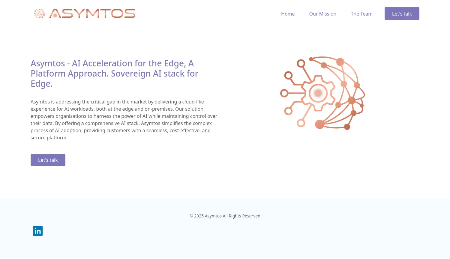 Website der Firma Asymtos