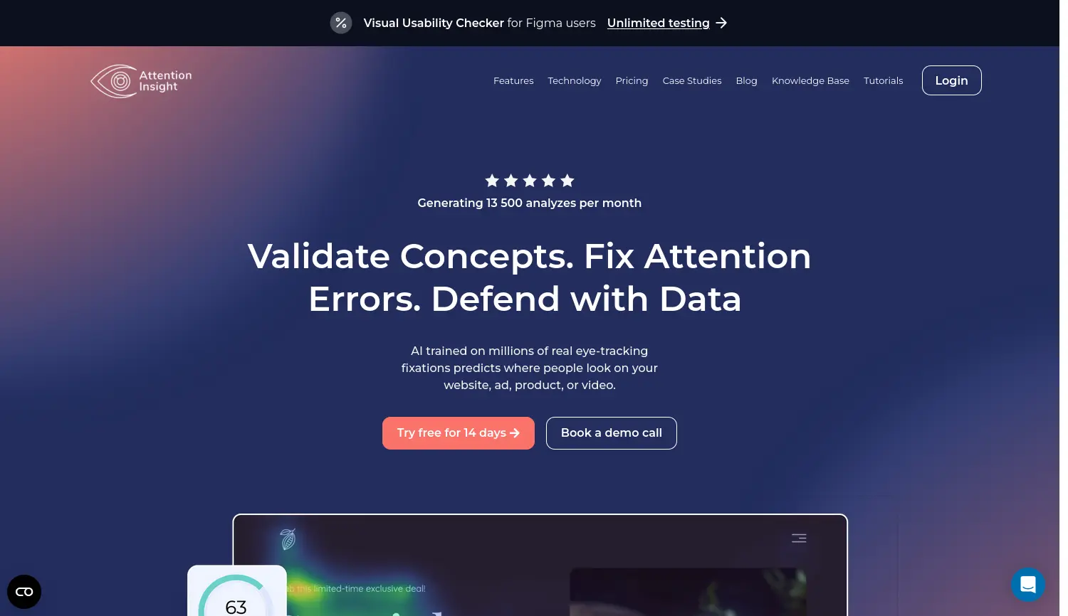 Website der Firma Attention Insight