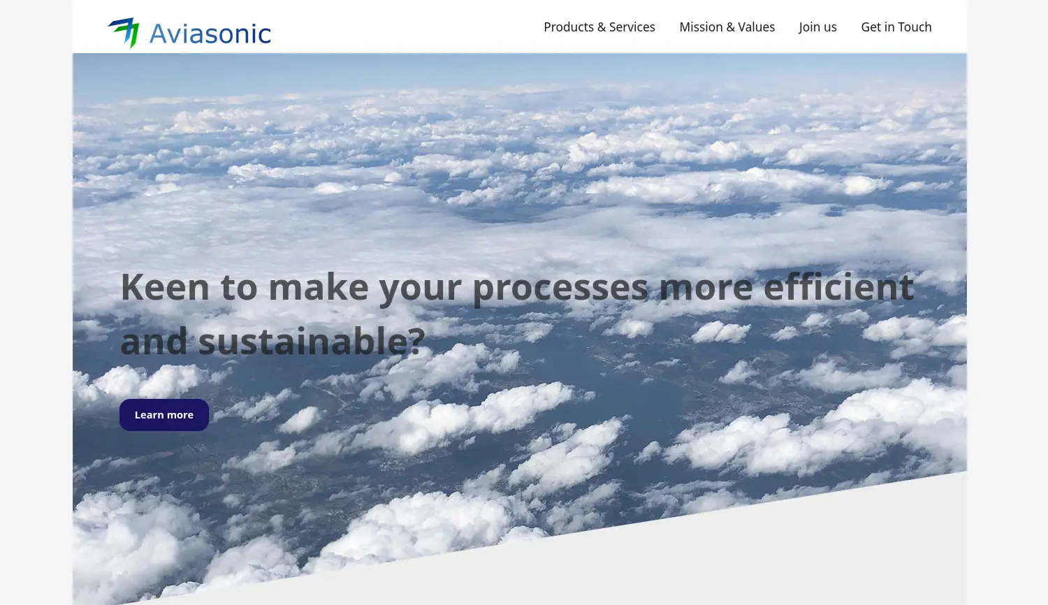 Website der Firma Aviasonic GmbH