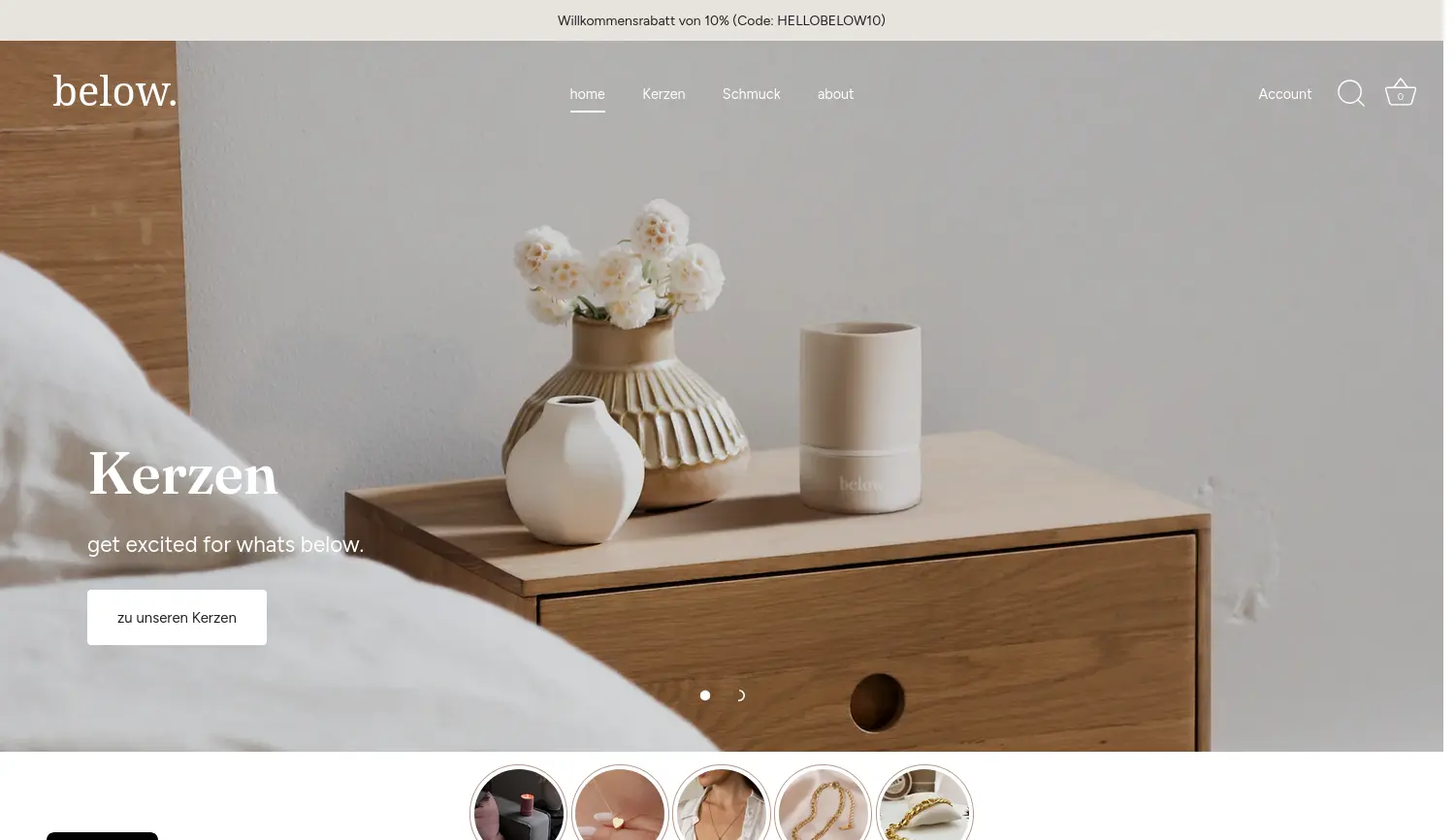 Website der Firma Below Studio GmbH