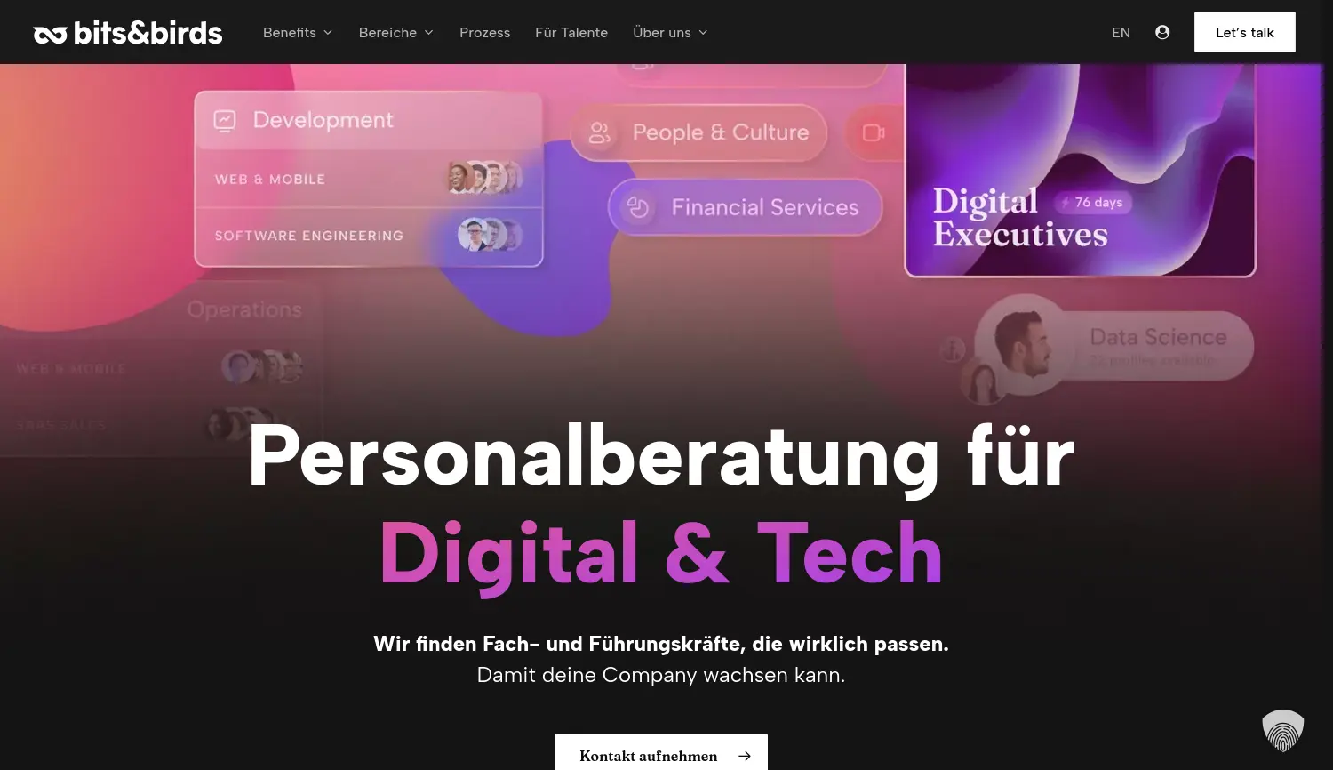 Website der Firma bits&birds GmbH