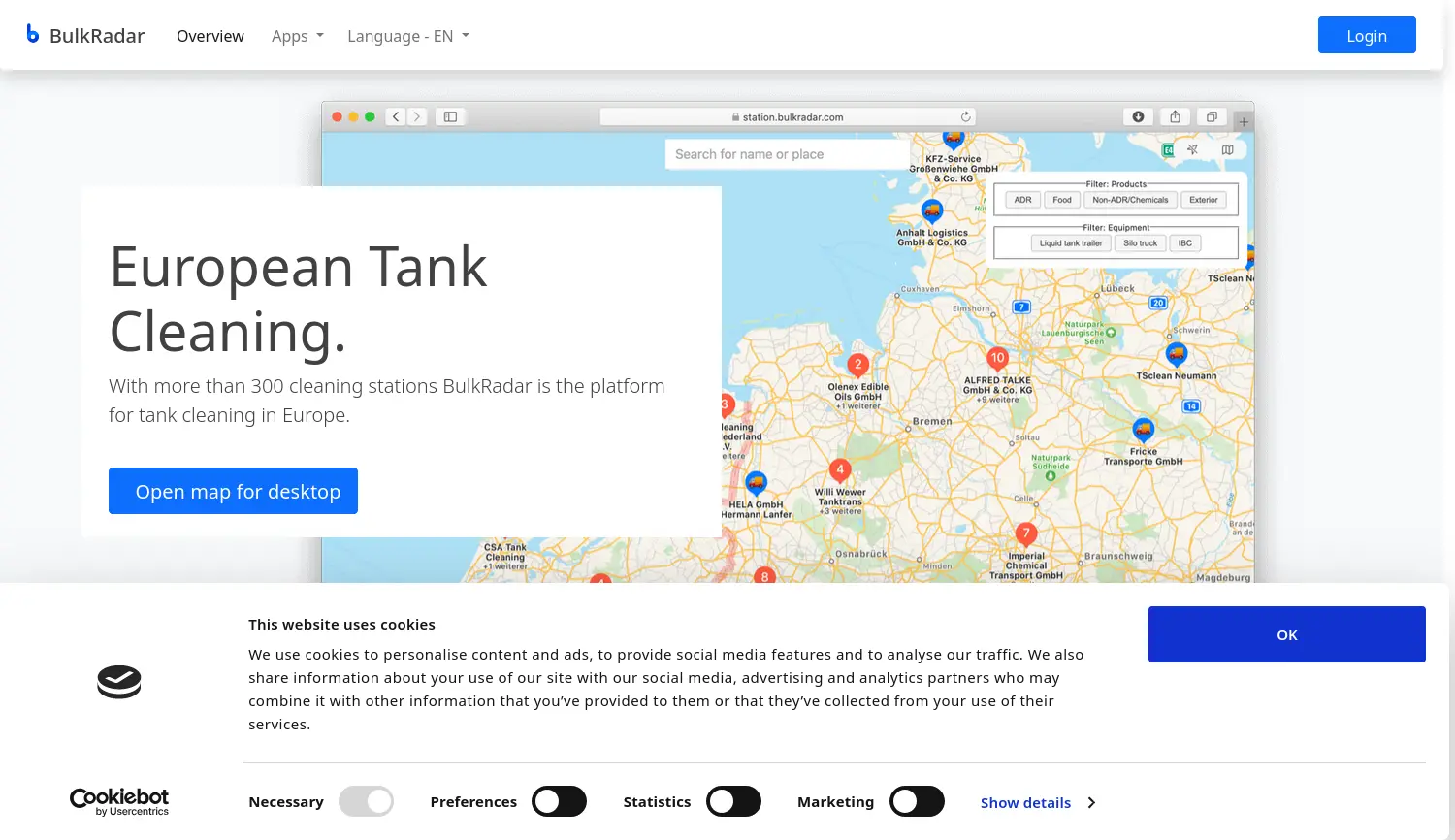 Website der Firma BulkRadar UG (haftungsbeschränkt)