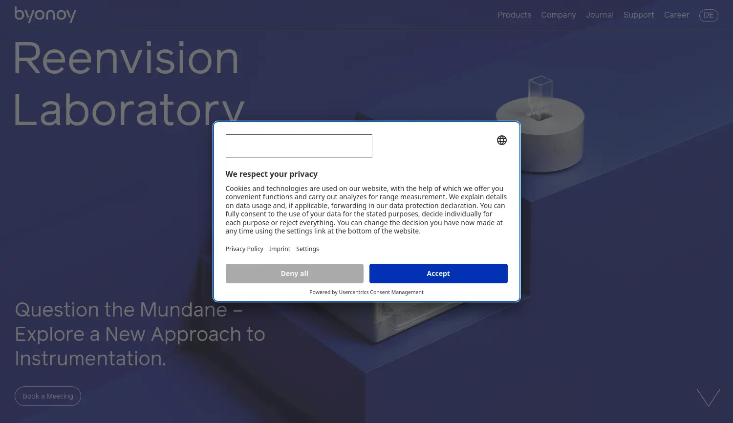 Website der Firma Byonoy GmbH
