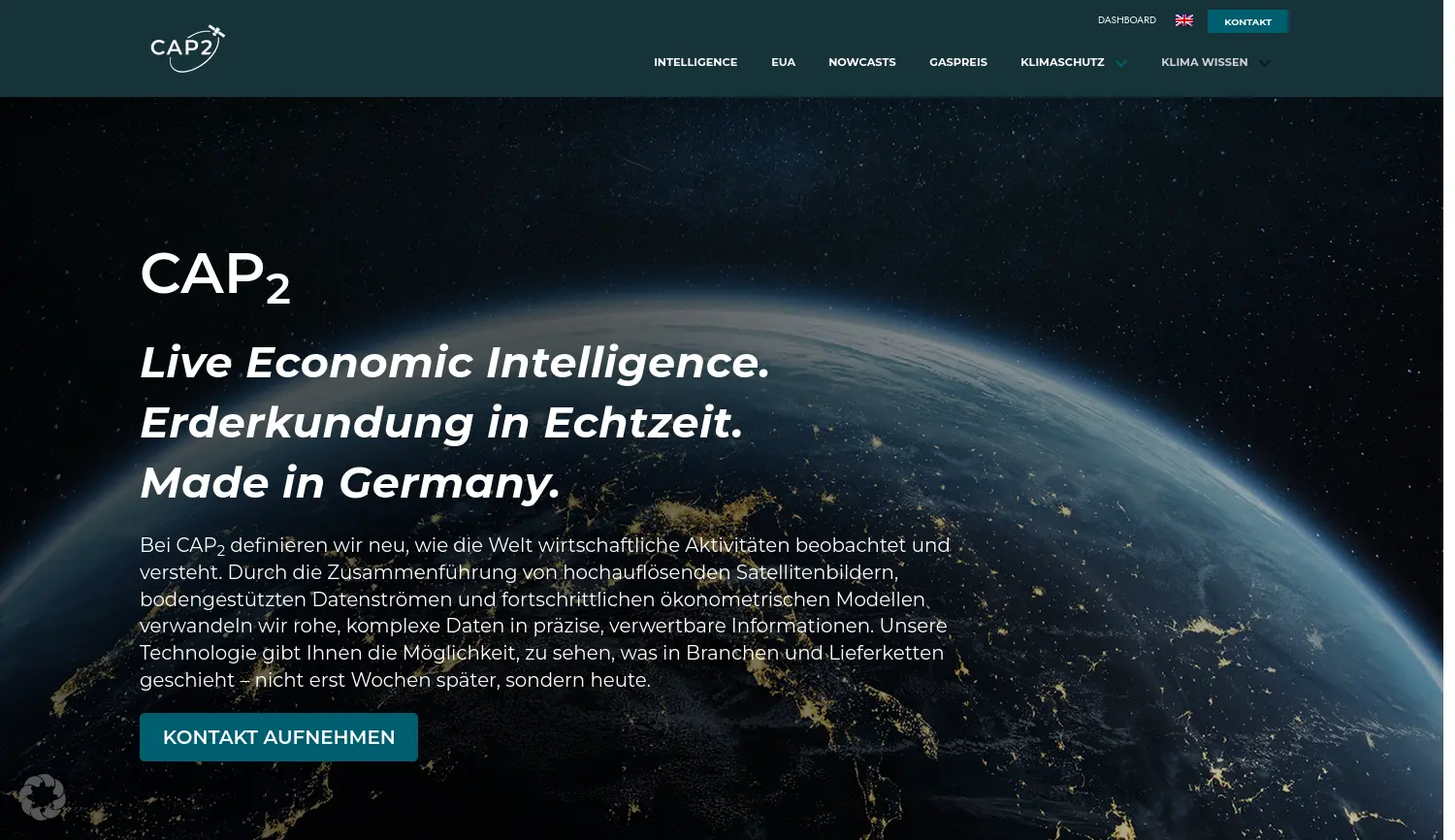 Website der Firma CAP2 GmbH