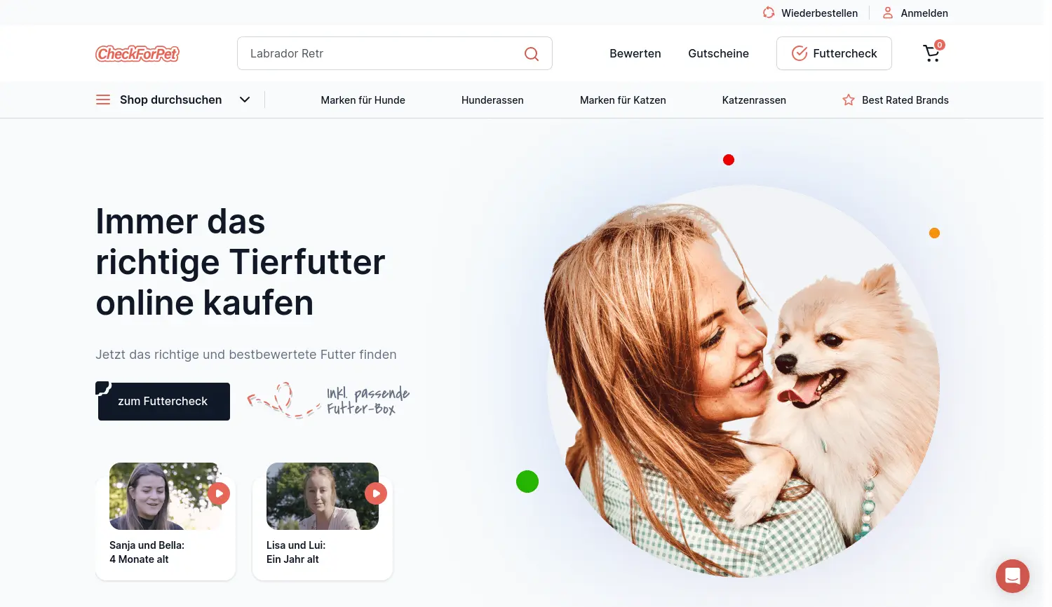 Website der Firma CheckForPet GmbH