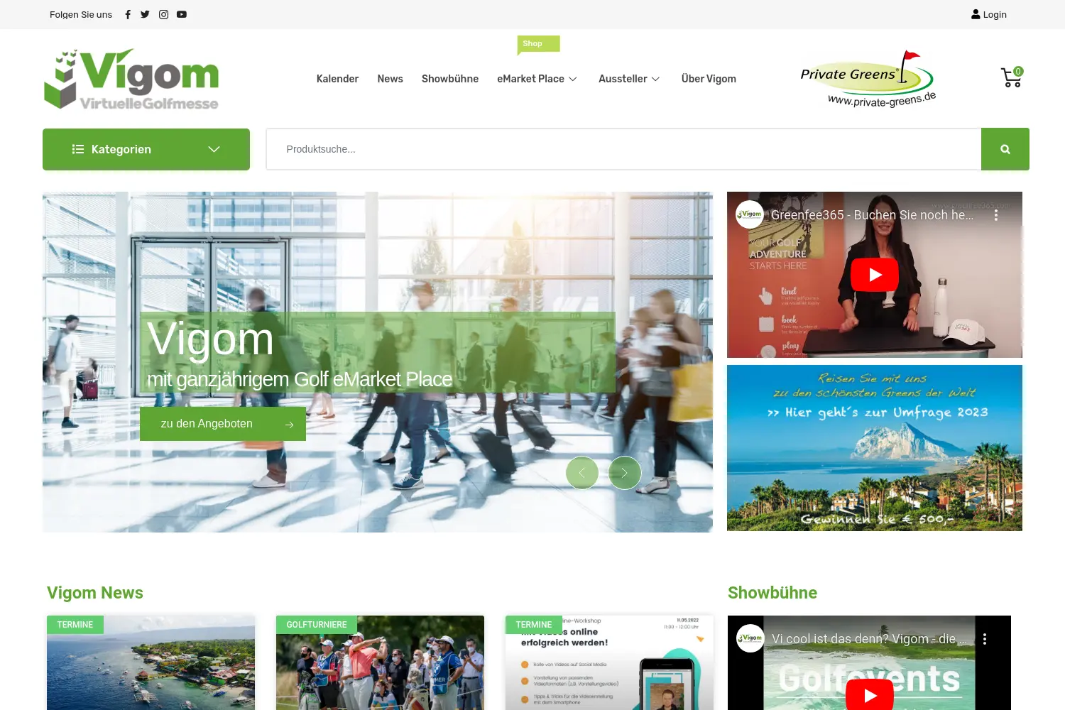 Website der Firma Vigom UG