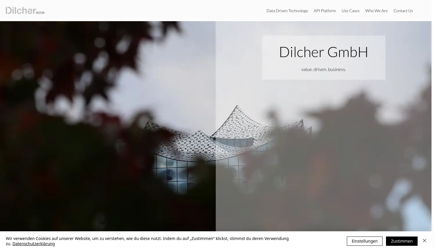 Website der Firma Dilcher GmbH
