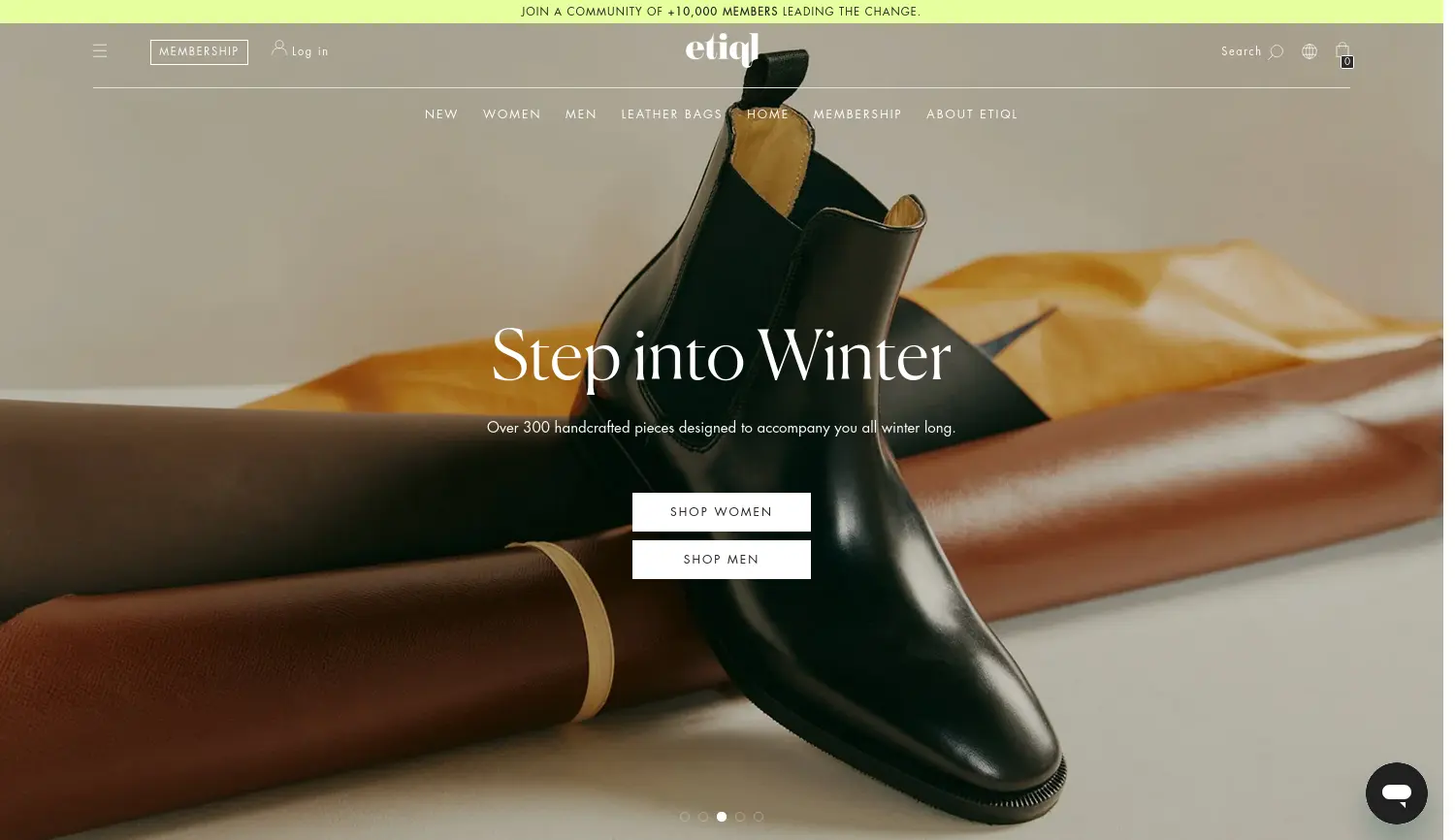 Website der Firma ETIQL