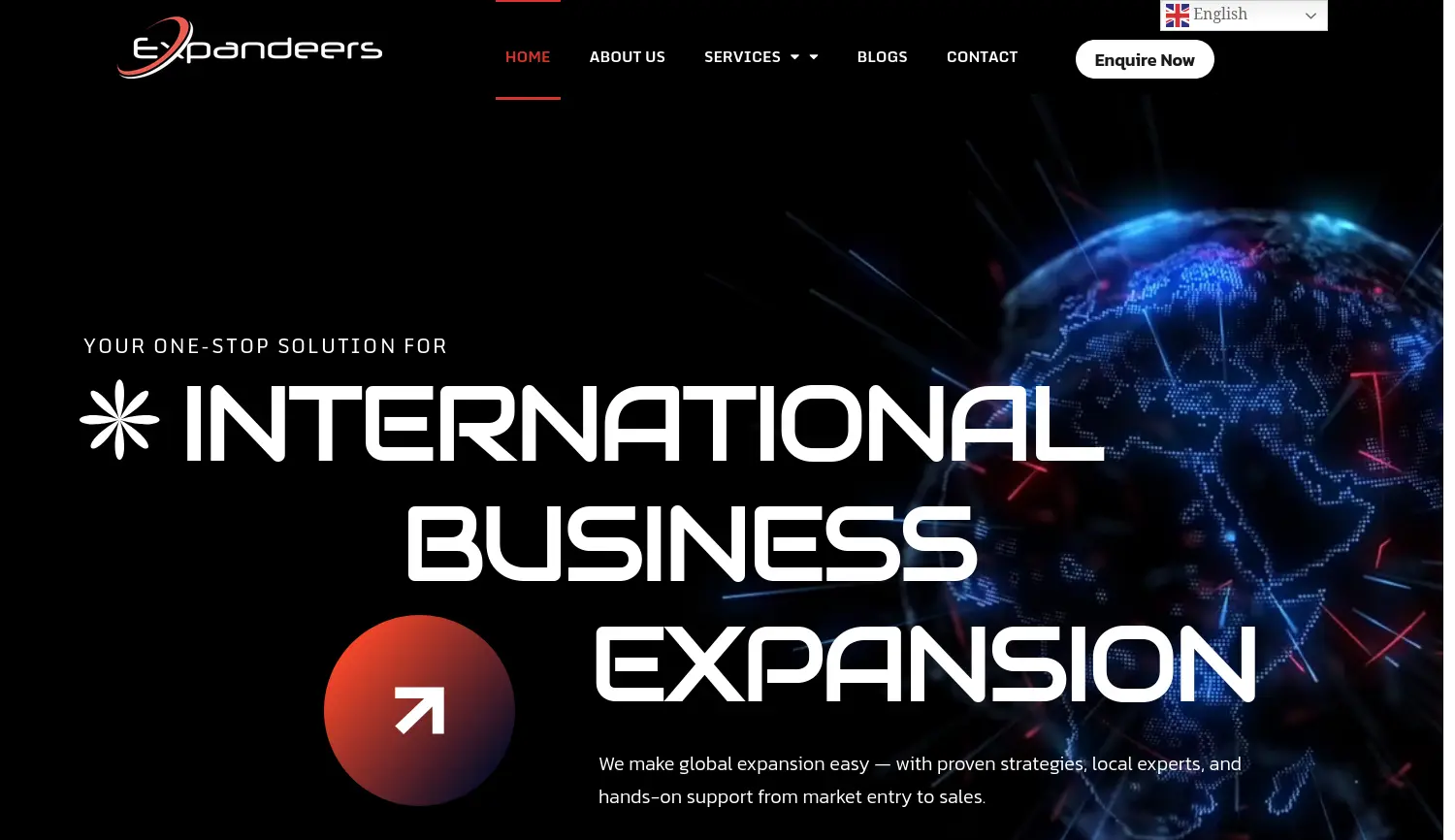 Website der Firma Expandeers