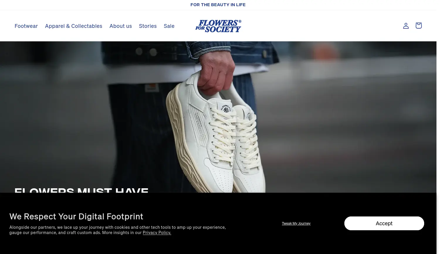 Website der Firma Flowers For Society GmbH