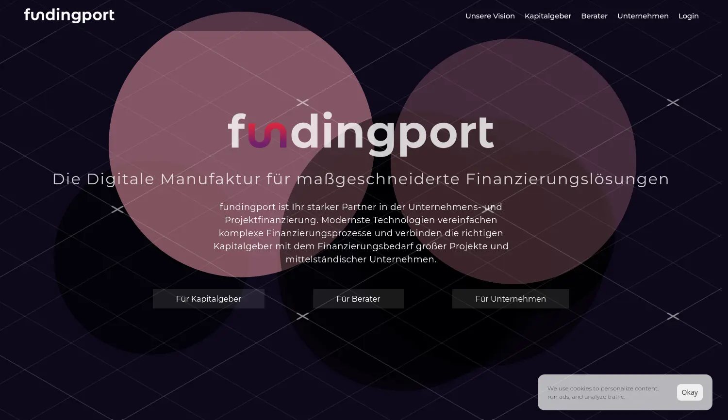 Website der Firma FUNDINGPORT GmbH