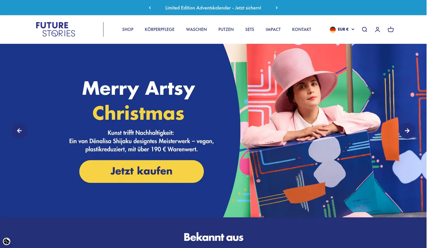 Website der Firma Future Stories