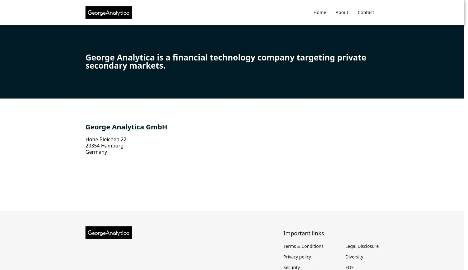 Website der Firma George Analytica GmbH