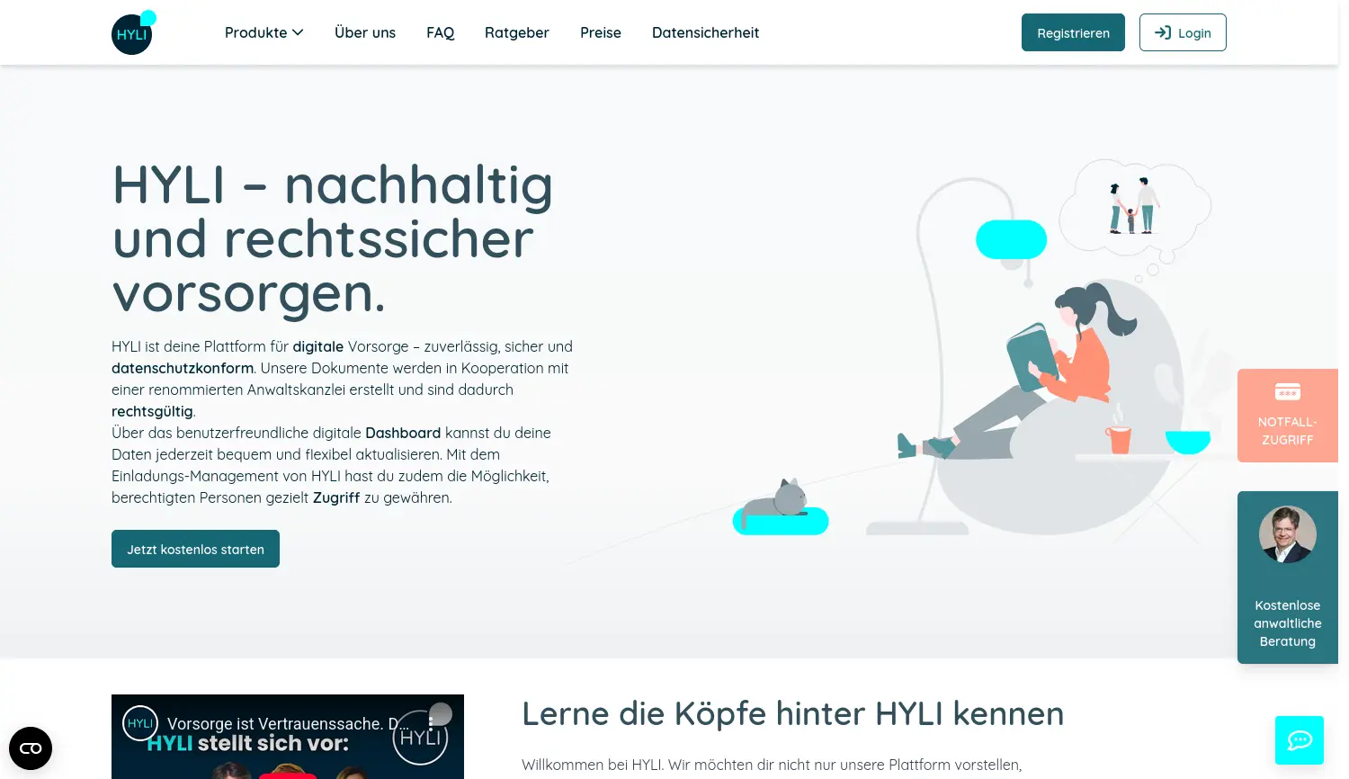 Website der Firma HYLI