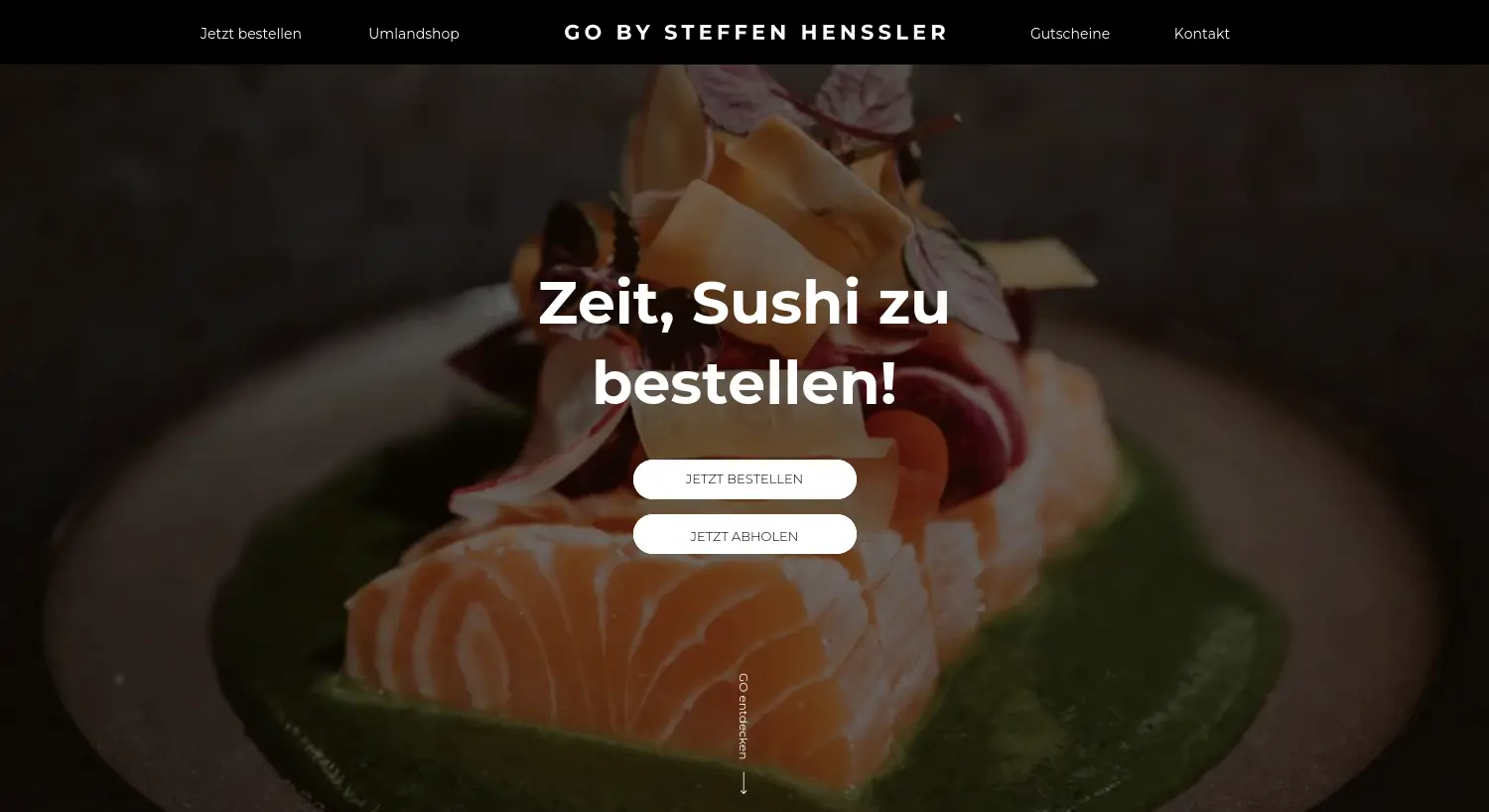 Website der Firma Henssler Food Concepts AG