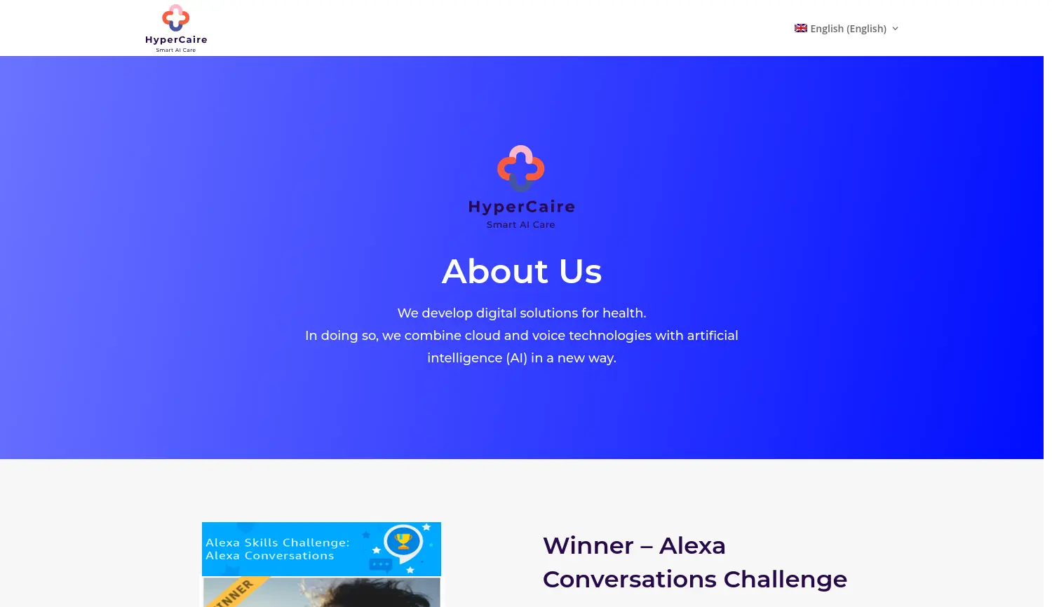 Website der Firma HyperCaire GmbH