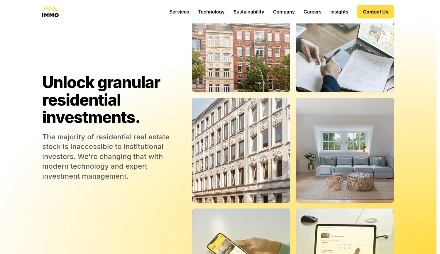 Website der Firma IMMO Investment Technologies S.à r.l.