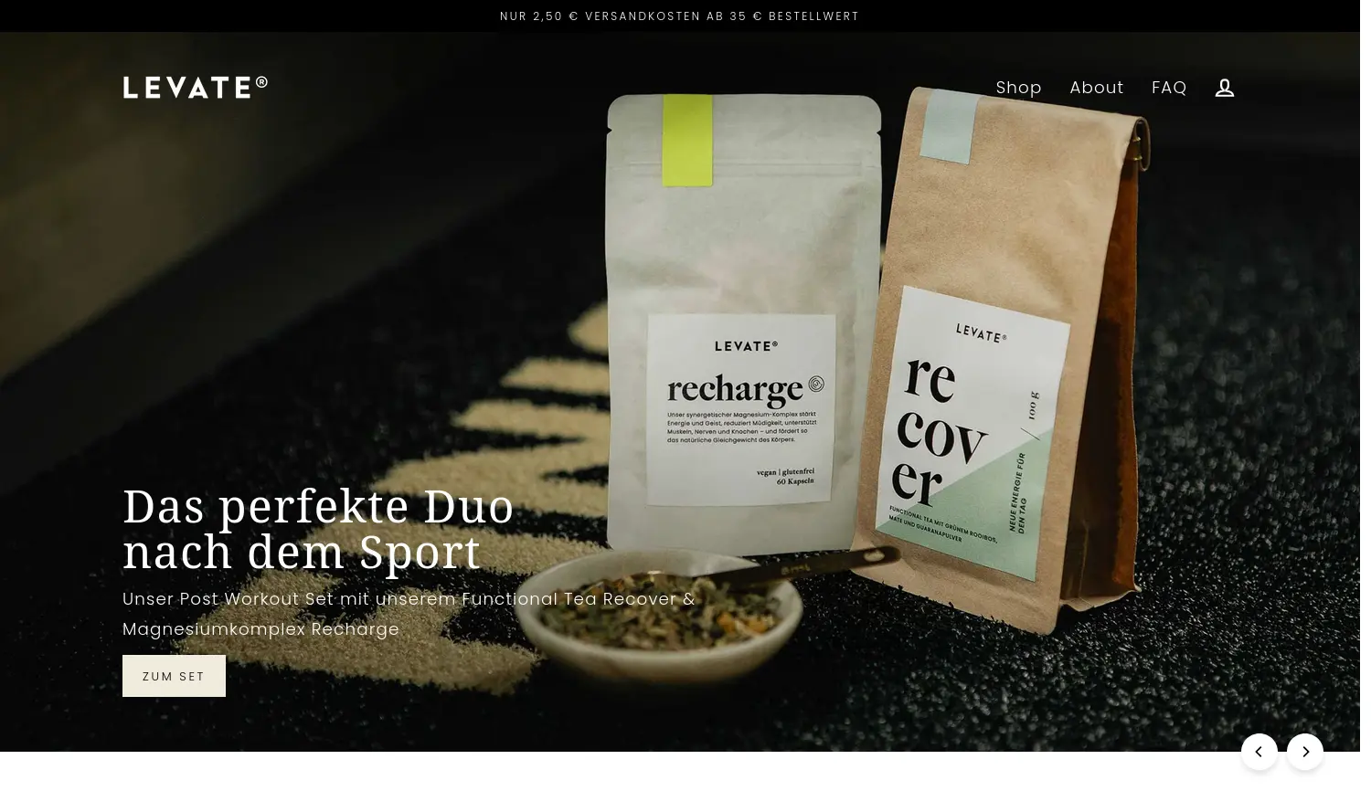 Website der Firma LEVATE UG