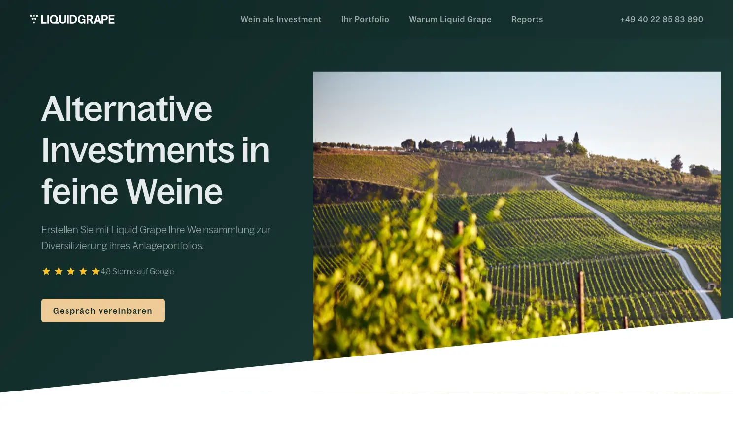 Website der Firma LIQUID GRAPE GmbH