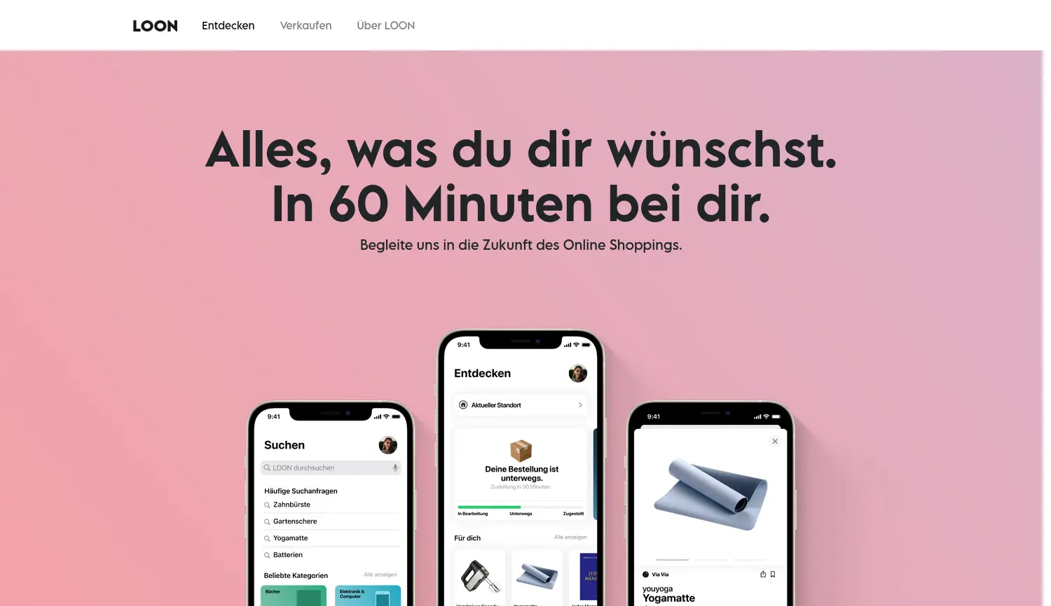 Website der Firma LOON