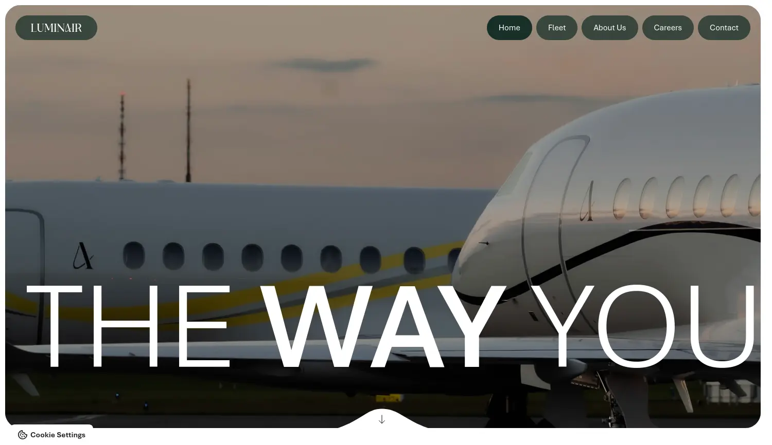 Website der Firma Luminair GmbH