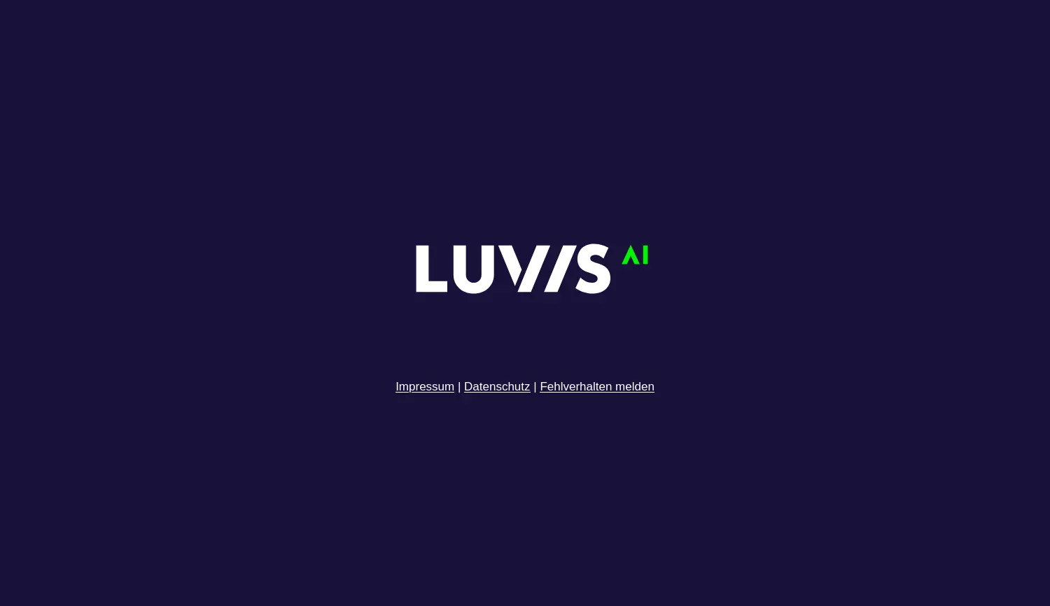 Website der Firma LUVIS AI GmbH