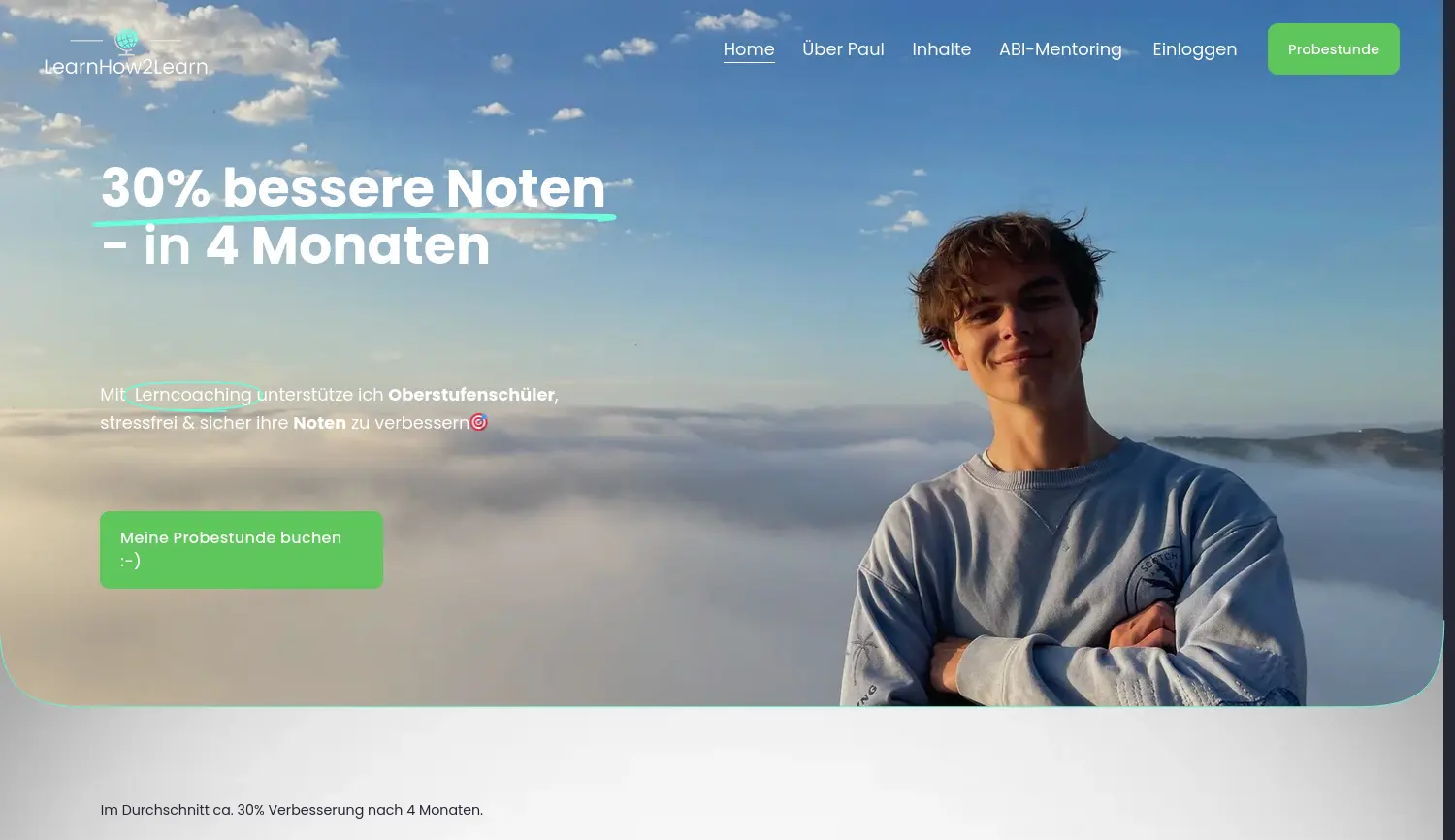 Website der Firma LearnHow2Learn