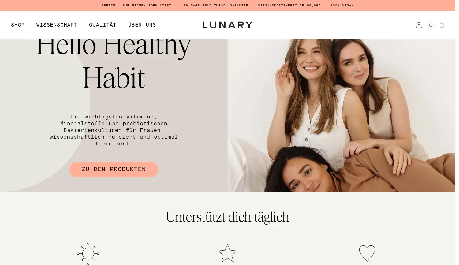 Website der Firma Lunary