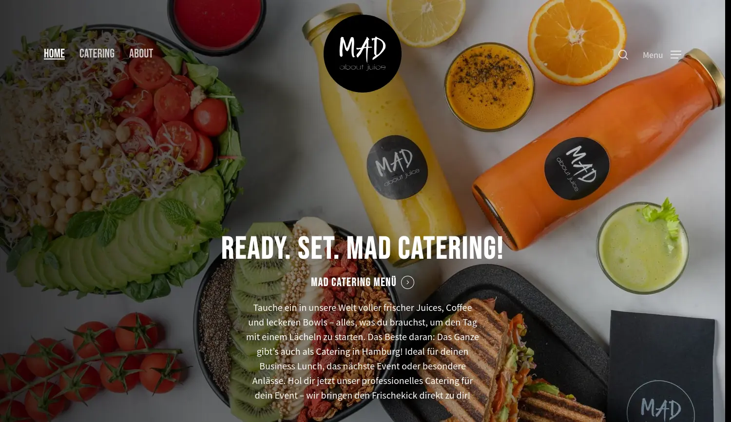 Website der Firma MAD Management GmbH