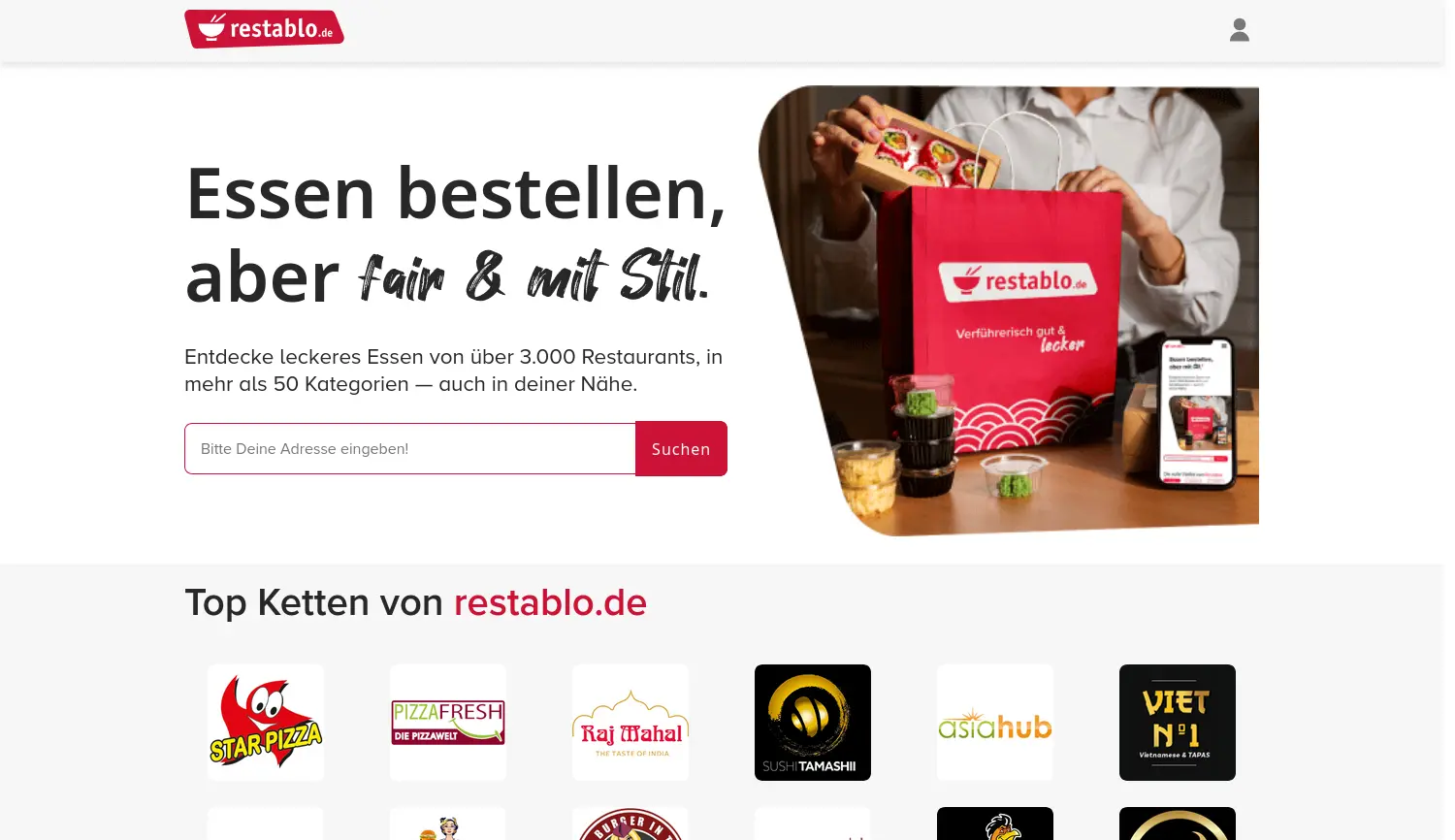 Website der Firma Mechta