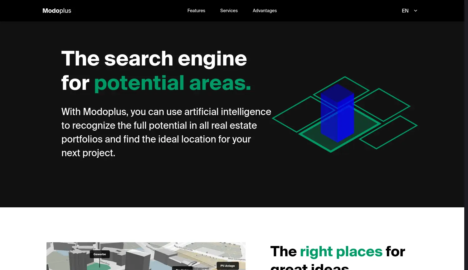 Website der Firma Modoplus GmbH