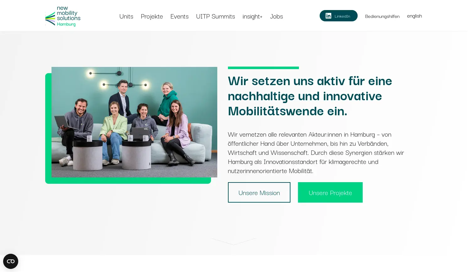 Website der Firma New Mobility Solutions GmbH
