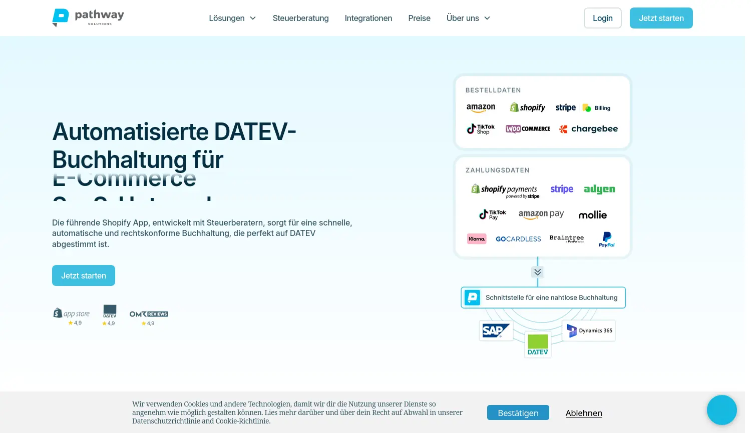 Website der Firma pathway solutions GmbH