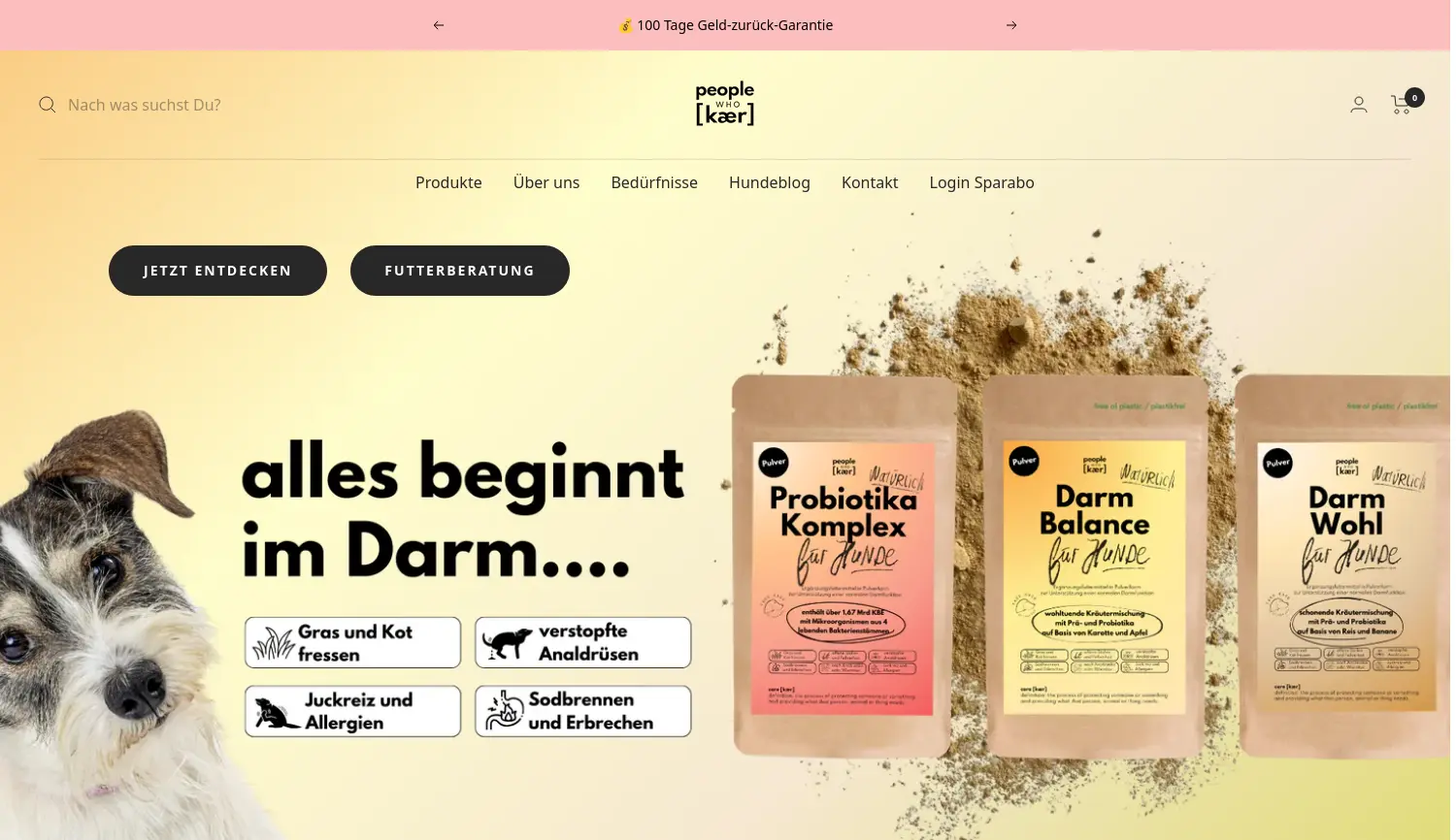 Website der Firma People who kaer